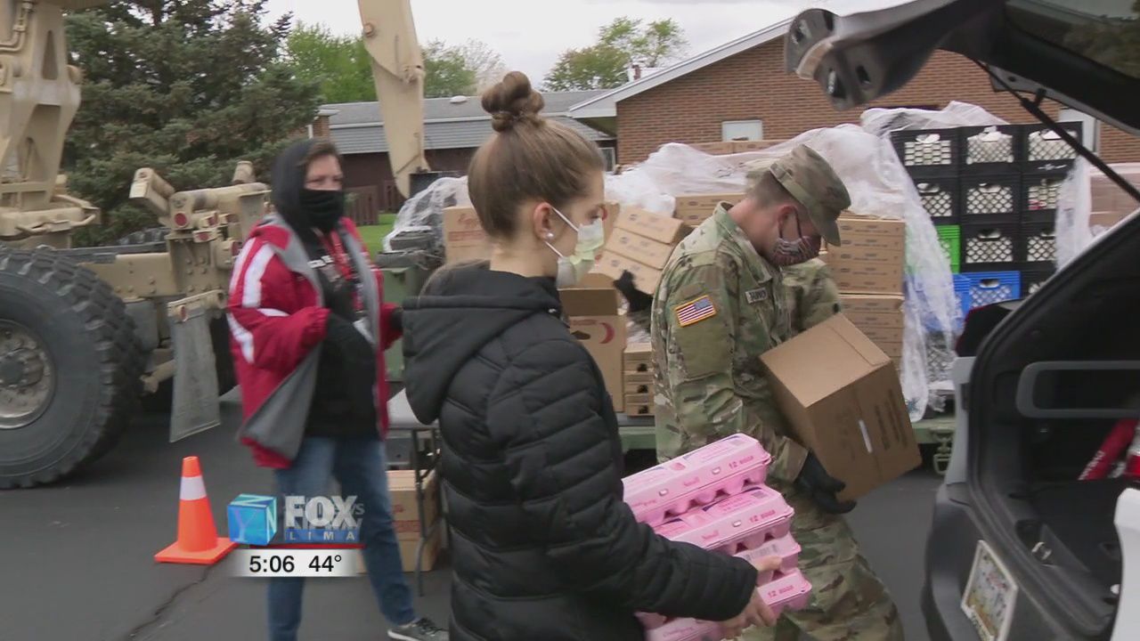 The United Way sponsors a food distribution in Van Wert